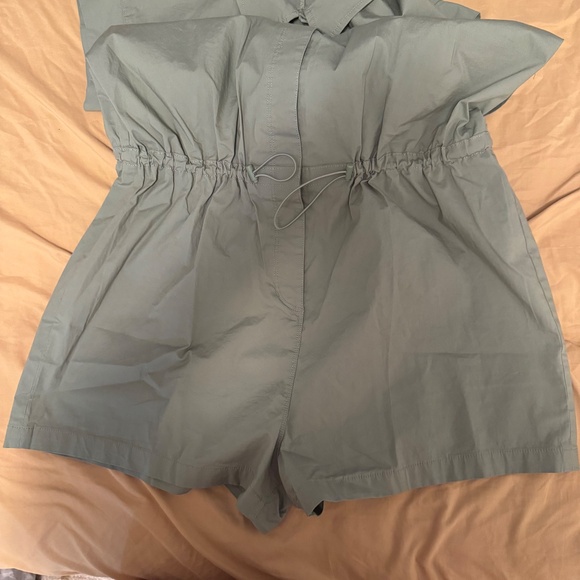 green romper short size xxl buttons down pocket both side with collar - Picture 5 of 7